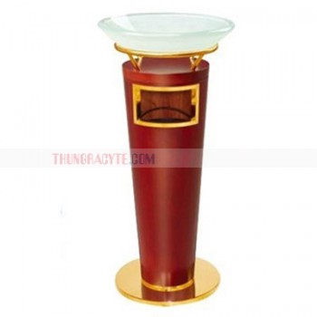 Cung cấp Cây vứt rác gỗ tròn gạt tàn thủy tinh