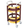 Cung cấp kệ bầy rượu tròn có bánh xe
