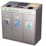 Cung cấp Thùng phân loại rác 3 ngăn bằng inox